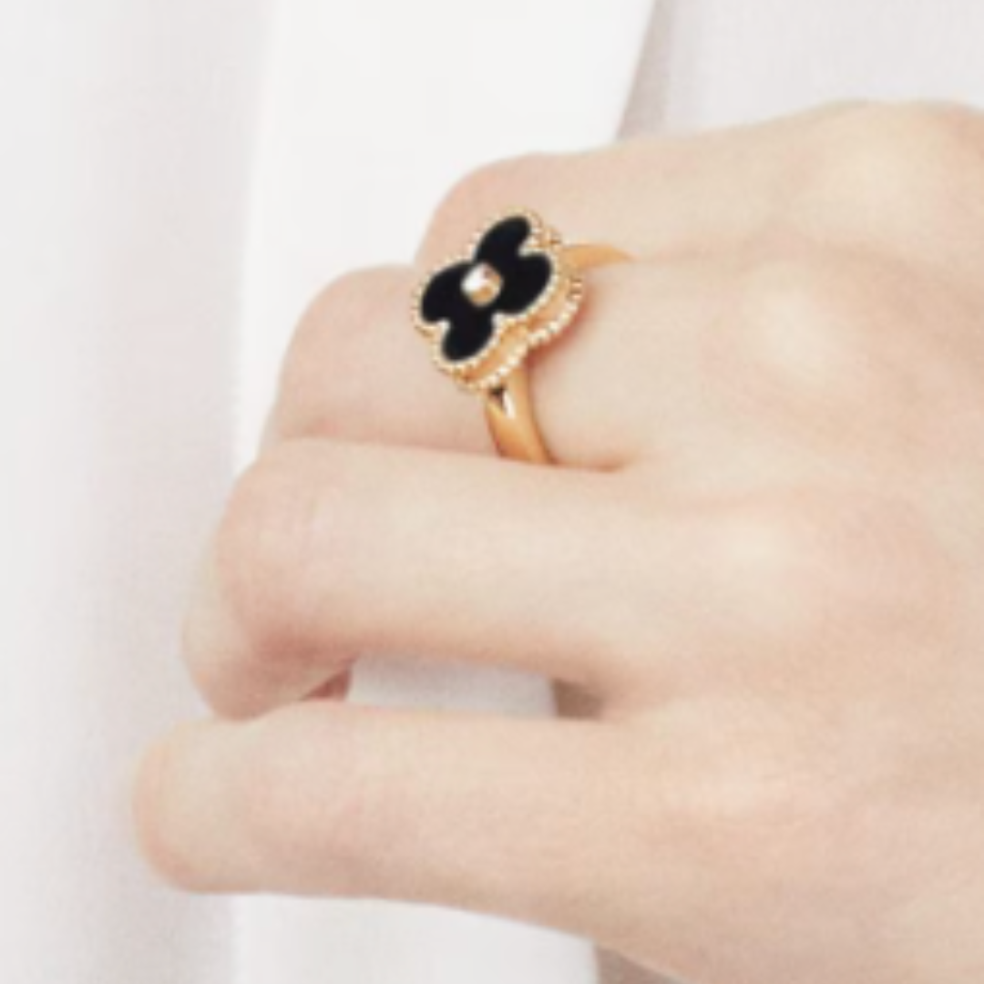 Amber Ring - Black / Gold