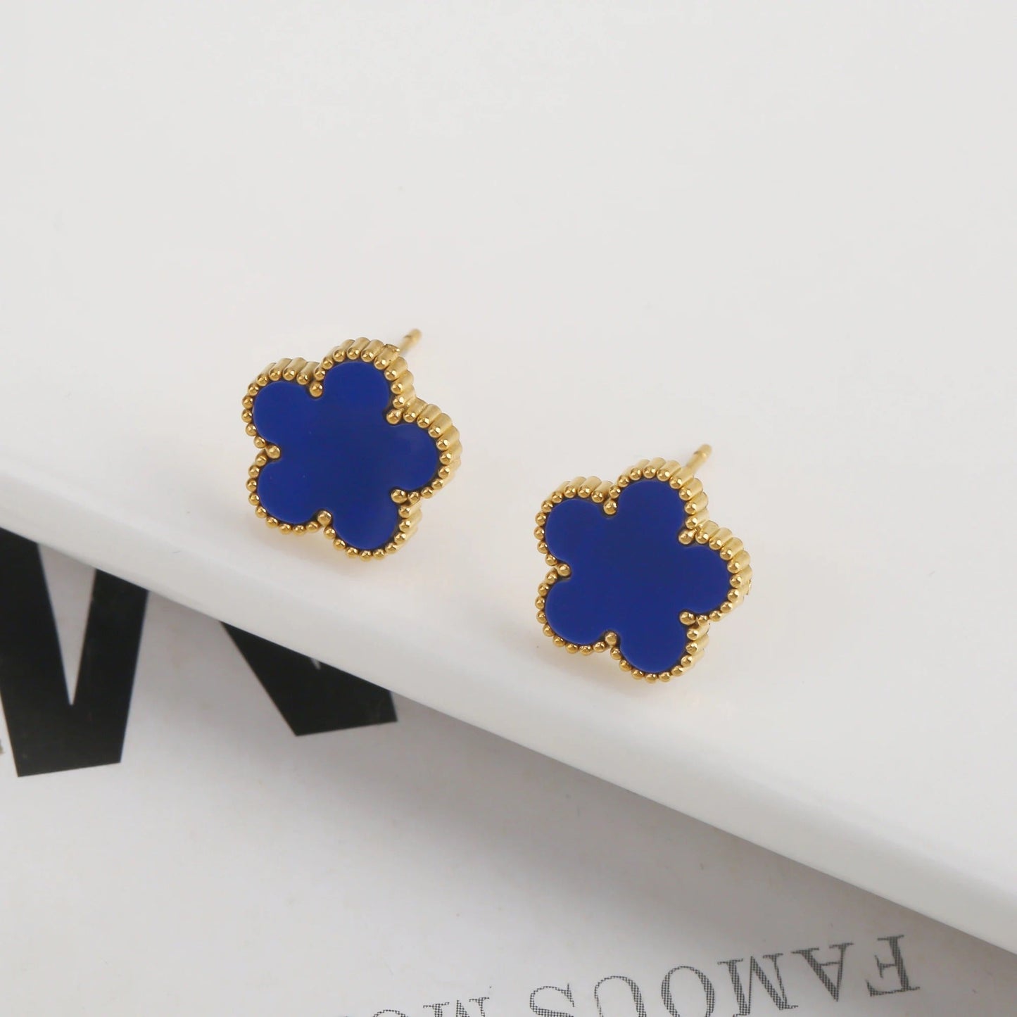 FOUR-LEAF | BLUE EARRINGS