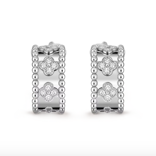 Abby Earrings - Diamond / Silver