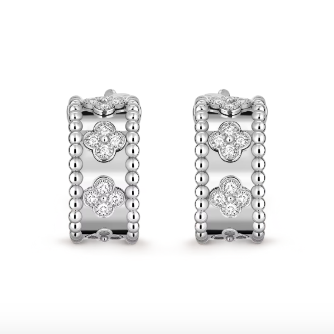 Abby Earrings - Diamond / Silver