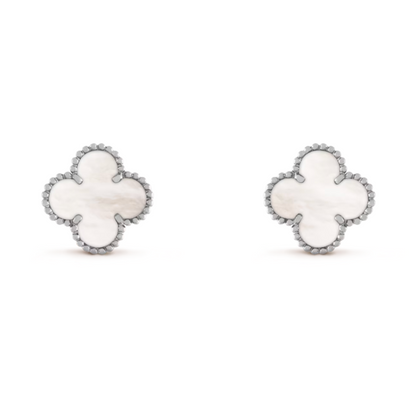 Coki Earrings - White / Silver