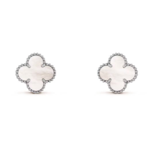 Coki Earrings - White / Silver
