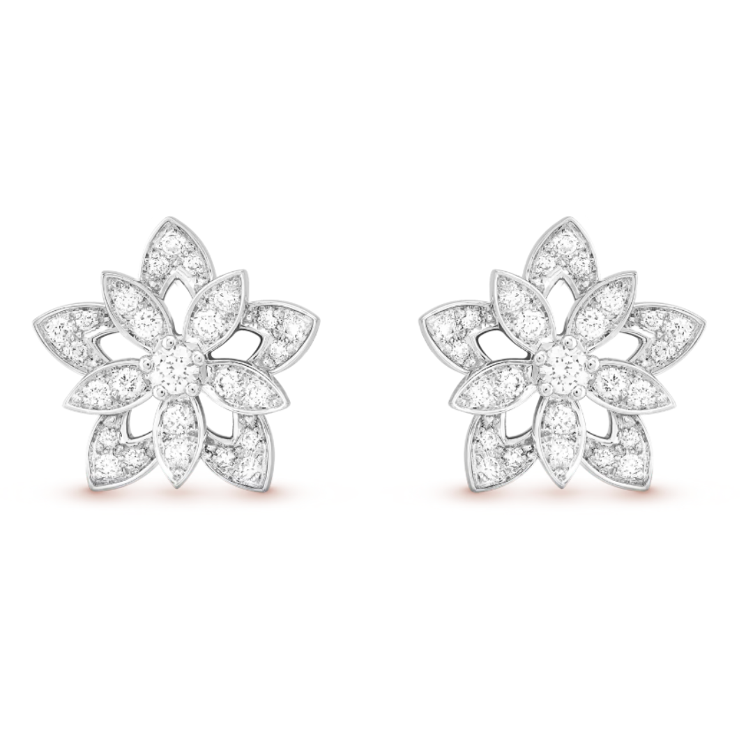 Snowflake Earrings - Diamond / Silver