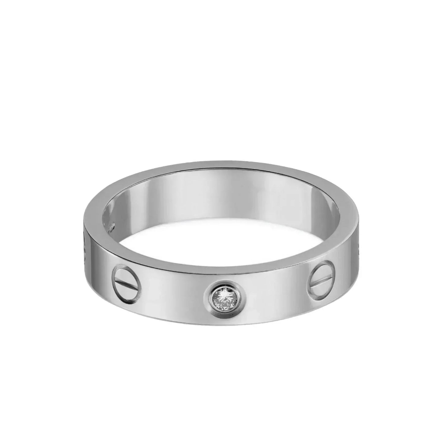 Ava Diamond-Stone Ring - Silver