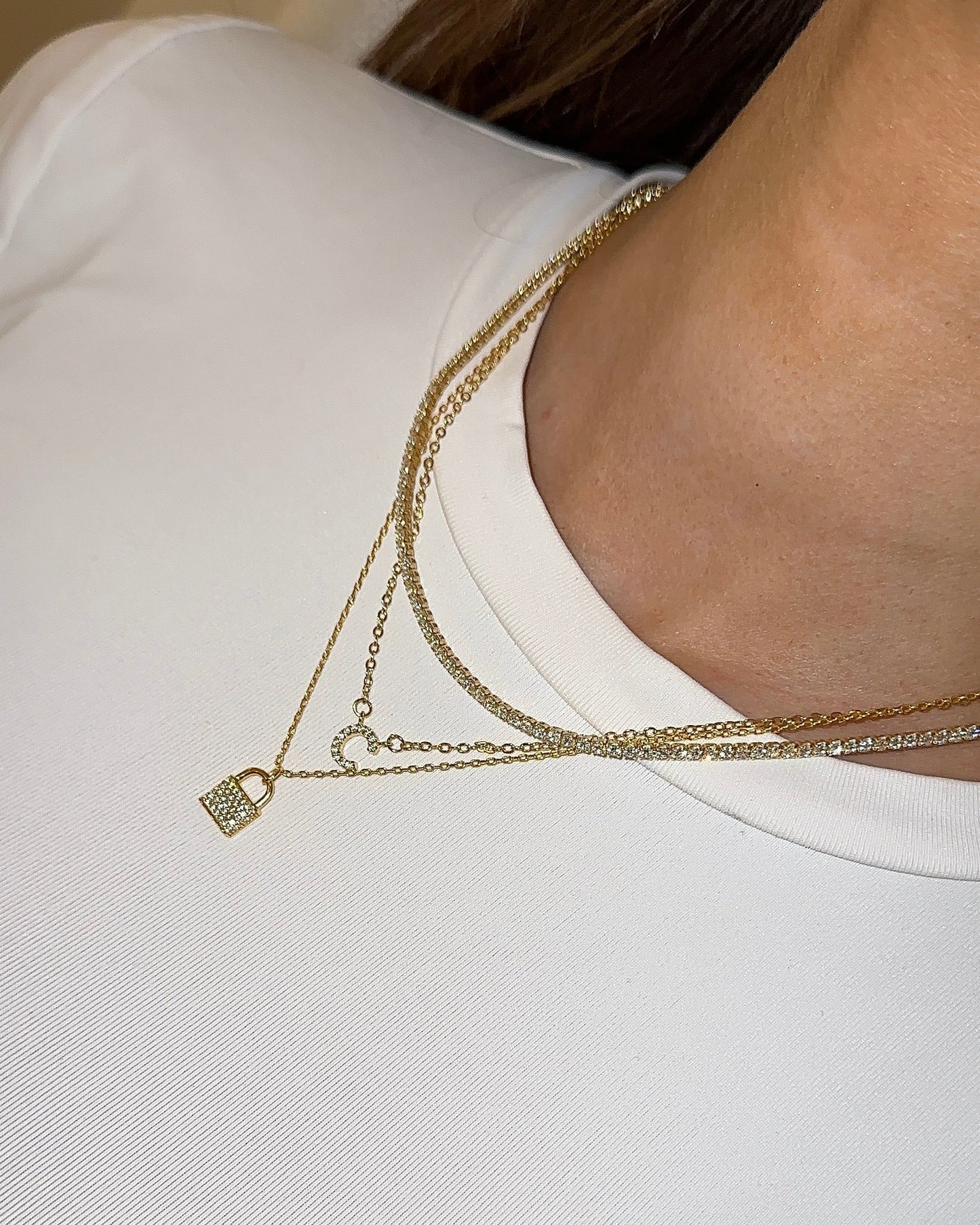 Initial Necklace Gold