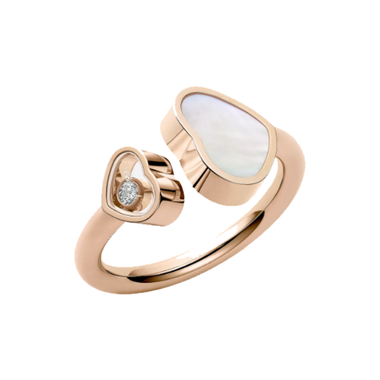 Heart Ring - Rose Gold / White
