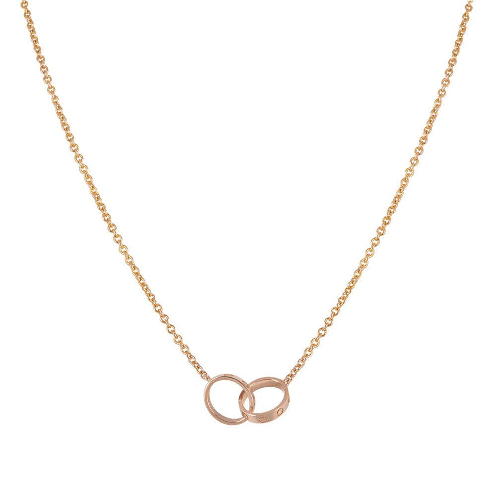 LOVE HANK CHAIN DOUBLE RING | ROSE GOLD