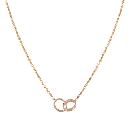 LOVE HANK CHAIN DOUBLE RING | ROSE GOLD