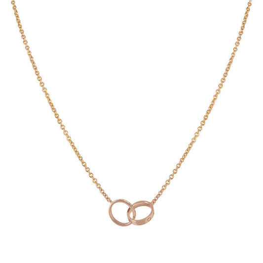 LOVE HANK CHAIN DOUBLE RING | ROSE GOLD