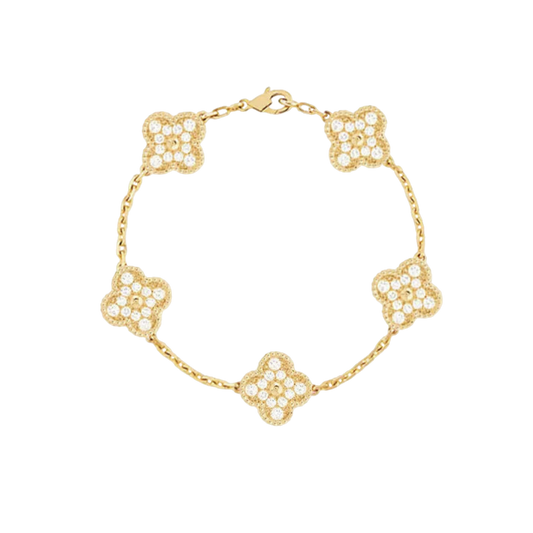 FOUR LEAF DELUXE | GOLD ZIRCONIA