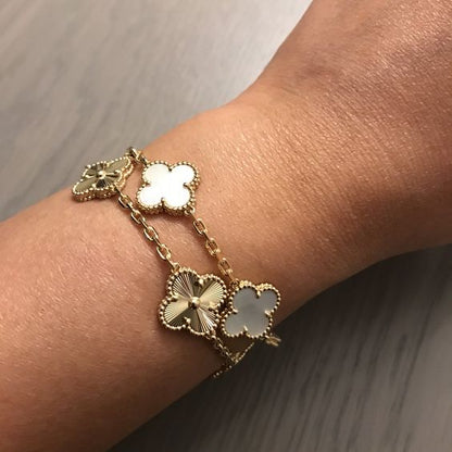 FOUR-LEAF CLOVER BRACELET LUCK GOLD
