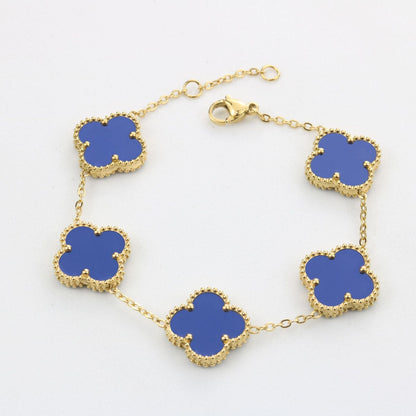 FOUR-LEAF BRACELET LUCKY BLUE