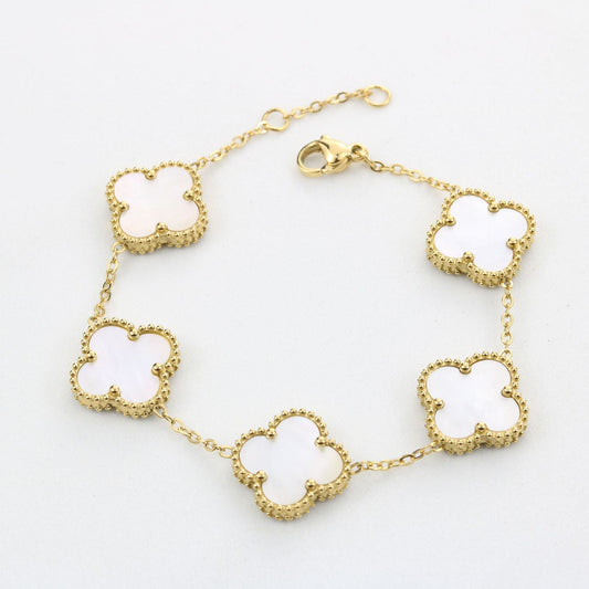 FOUR-LEAF CLOVER BRACELET LUCK WHITE