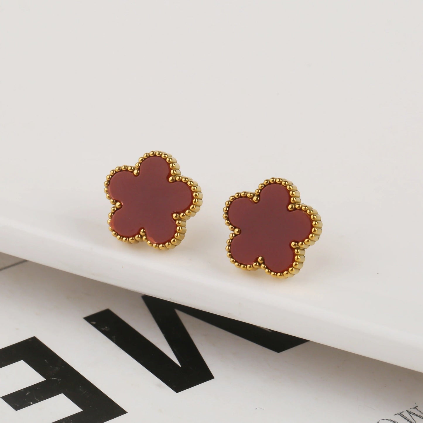 FOUR-LEAF | RED EARRINGS