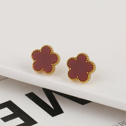 FOUR-LEAF | RED EARRINGS